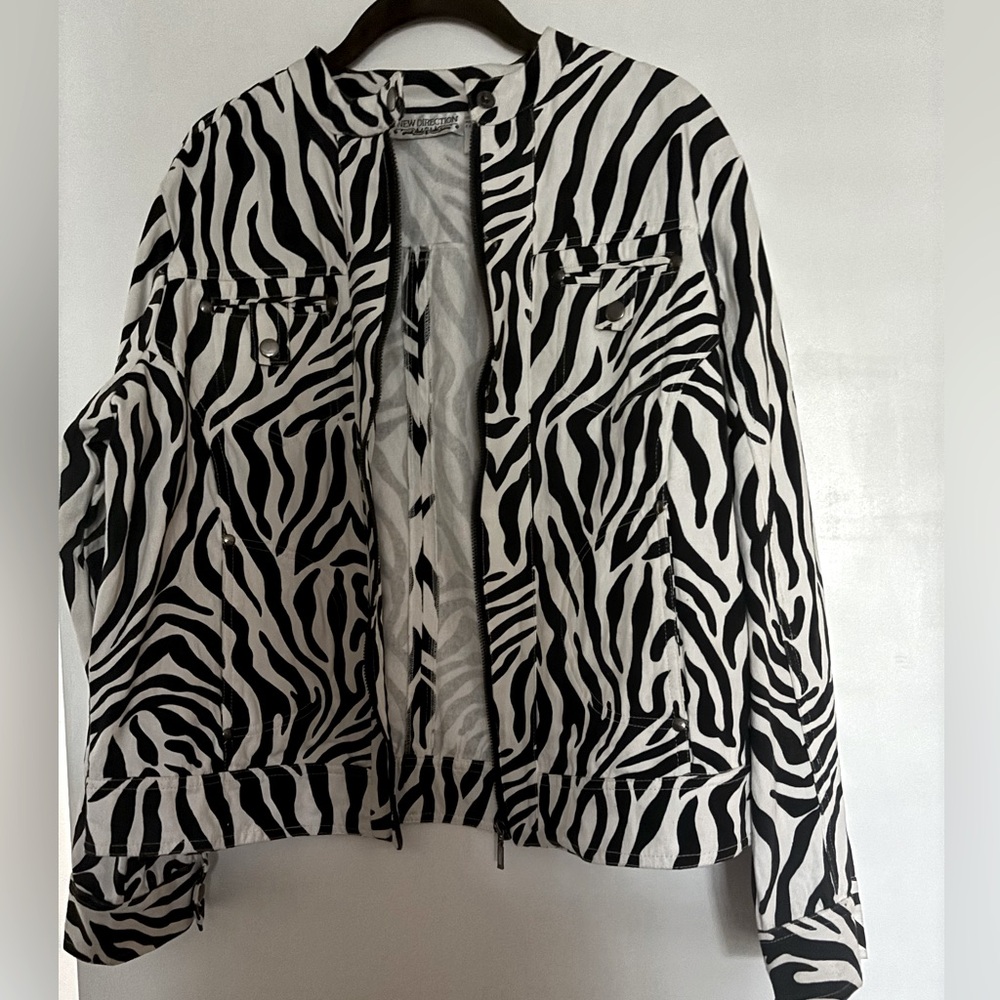 zebra print cotton jacket